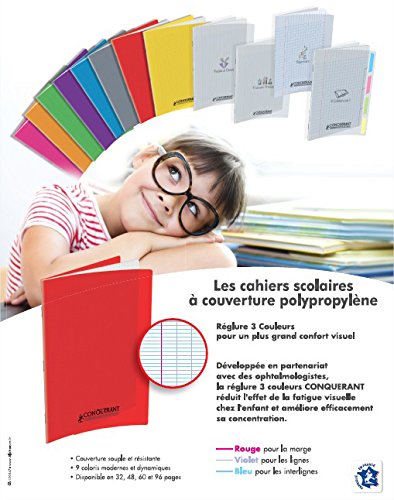 CAHIER 192P A4 70G POLYPRO CONQUERANT 