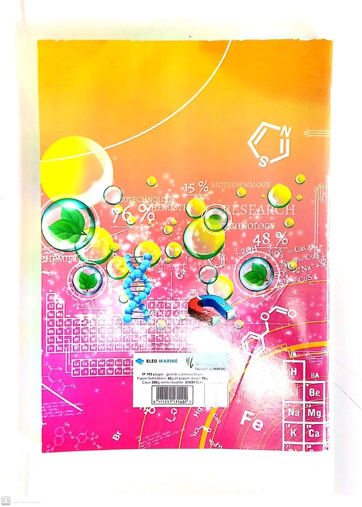 CAHIER TP 192P A4 B.MARINE