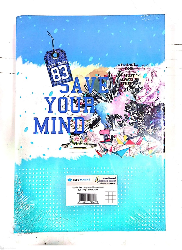 CAHIER GF 5X5 144P B.MARINE