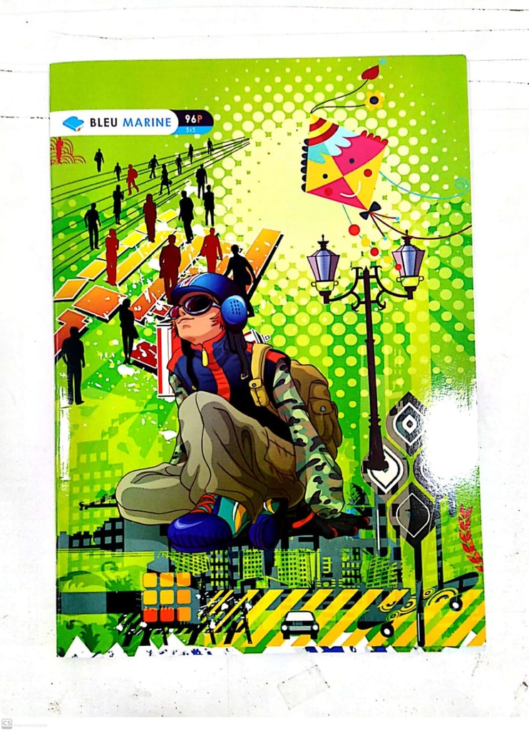 CAHIER 96P A4 5X5 60G BLEU MARINE