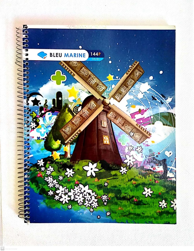 CAHIER 144P PF 60G SPIRALE B.MARINE