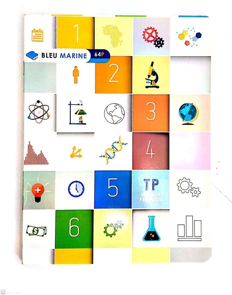 CAHIER TP 64P PF 60G BLEU MARINE