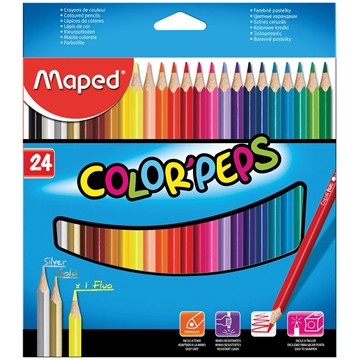 CRAYONS COULEUR MAPED 24PCS