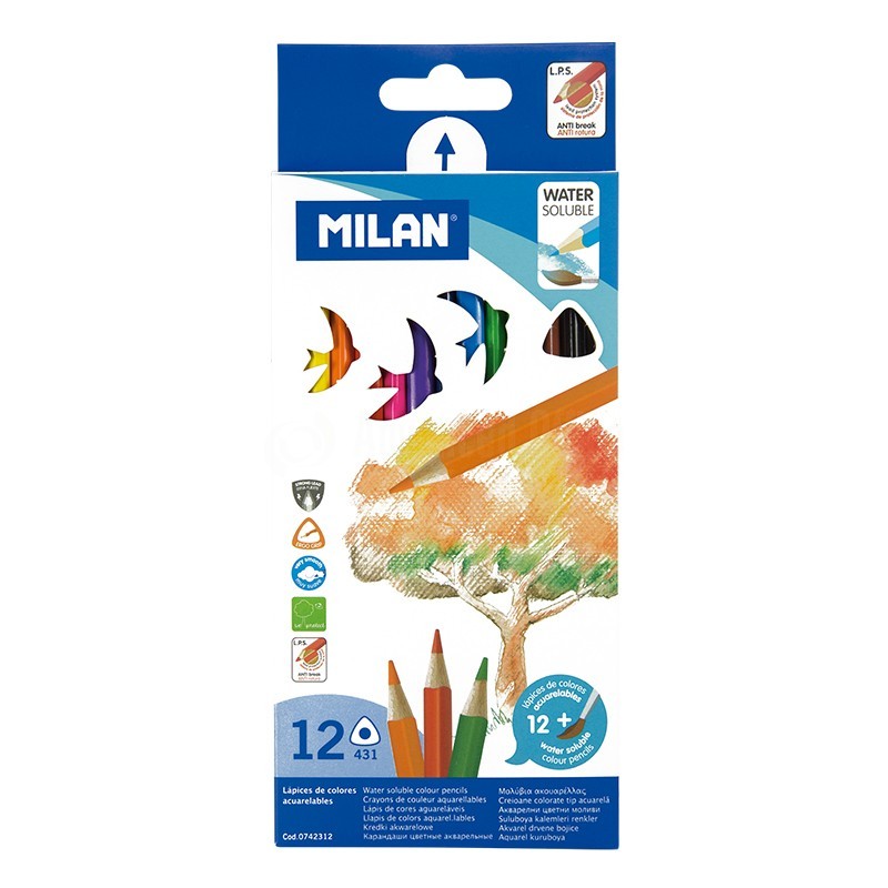 CRAYONS COULEUR MILAN 12PCS