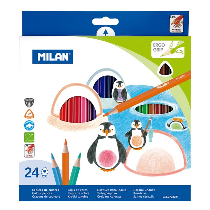 CRAYONS COULEUR MILAN 24PCS