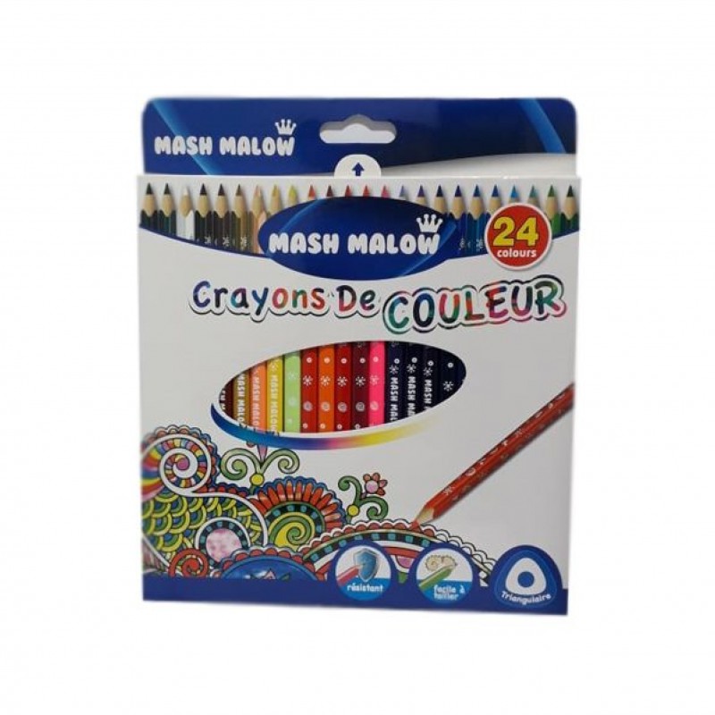 CRAYONS COULEUR MINI MASH MALOW 12PCS