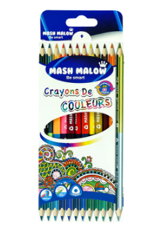 CRAYONS DE COULEUR MASH MALOW 12