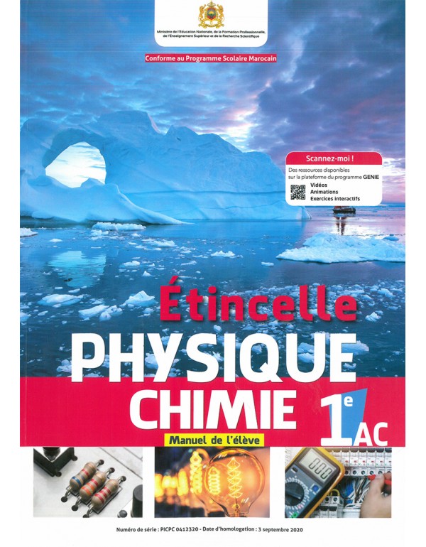 ETINCELLE PHYSIQUE CHIMIE 1AC