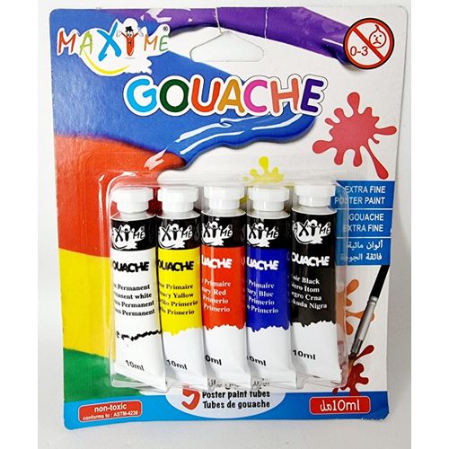 GOUACHE 5 TUBES MAXIME