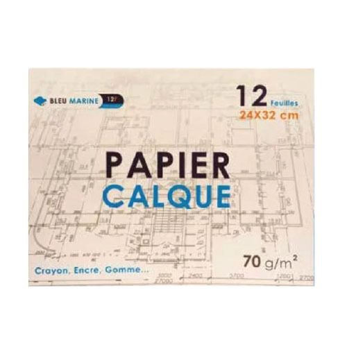 PAPIER CALQUE 12F 24X32 B.MARINE