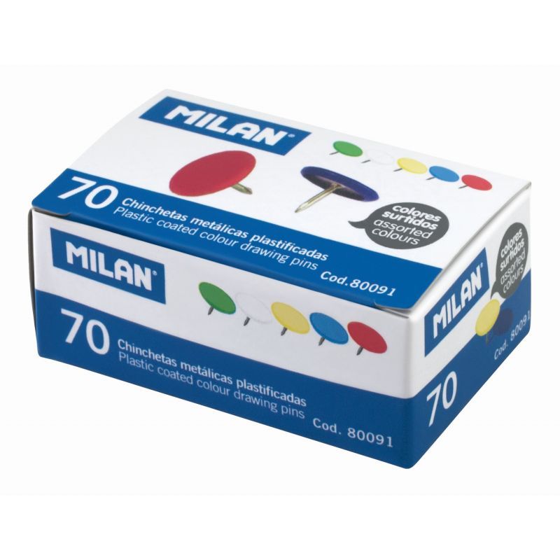 PUNAISES COLORIS MILAN 70PCS
