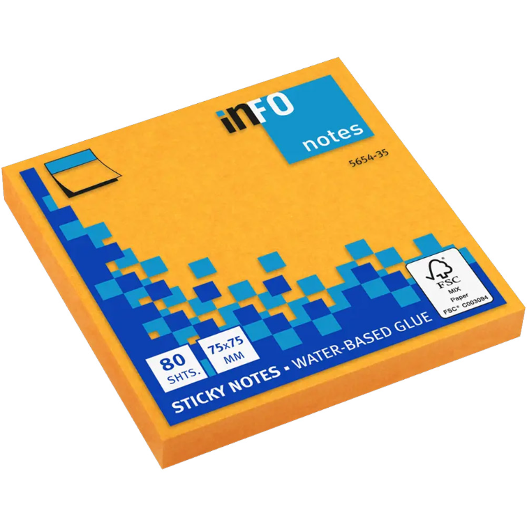 POST-IT STICK INFO 80F ORANGE