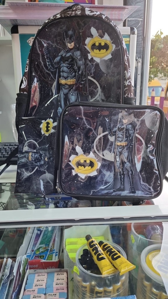 SET CARTABLE + SAC GOUTER + TROUSSE UNISTYLE BATMAN