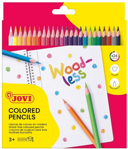 [734/24] BOITE 24 CRAYONS DE COULEUR JOVI