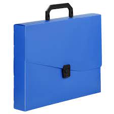 PORTE-DOCUMENT AVEC POIGNEE BLEU