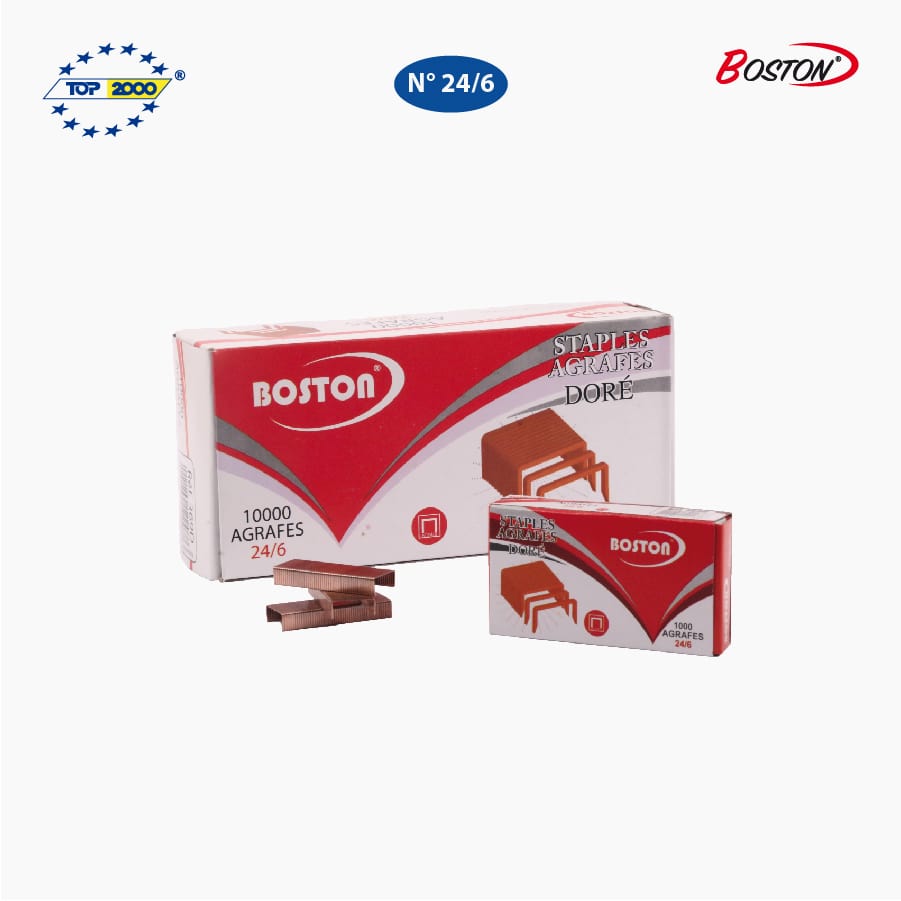 AGRAFES 24/6 DOREES BOSTON 369 10 PCS