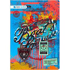 CAHIER 192P 24*32 60G BLEU MARINE