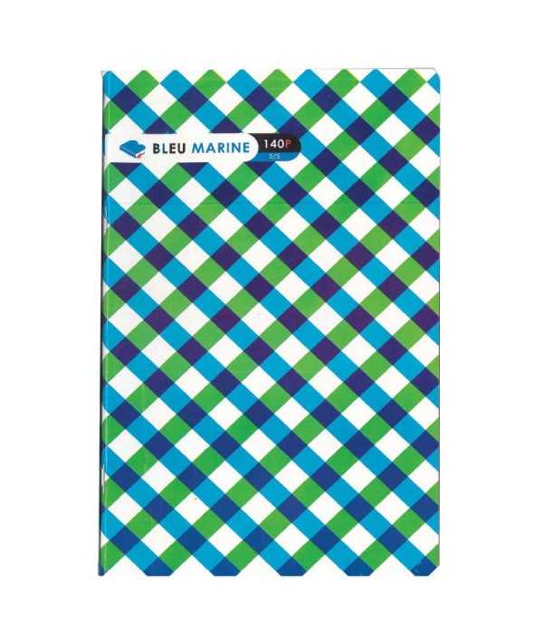 CARNET 140P 5X5 12*17 70G  BLEU MARINE