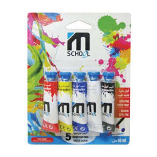 GOUACHES TUBE MSCHOOL (5PCS)