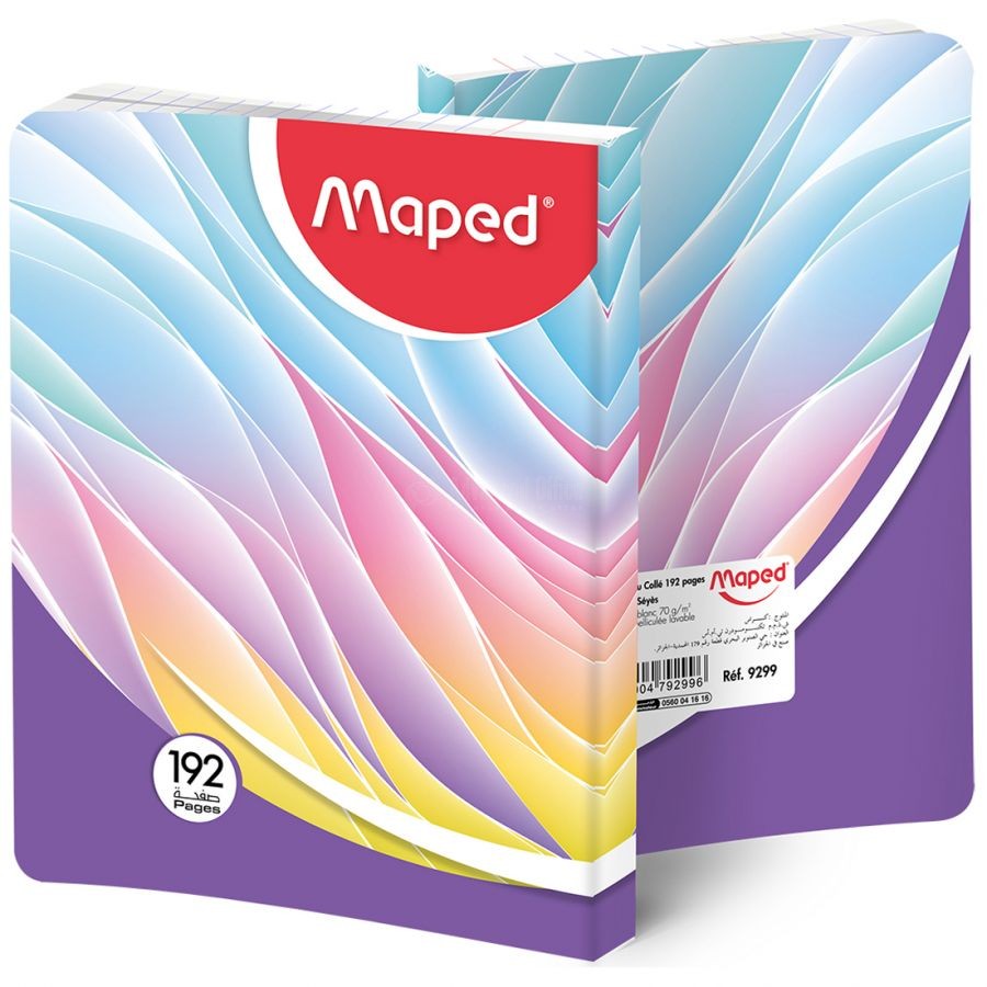 CAHIER 192P A4 70G MAPED (PIQUE)