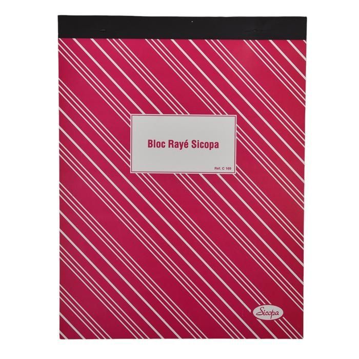 BLOC-NOTES RAYE SICOPA 21*27 