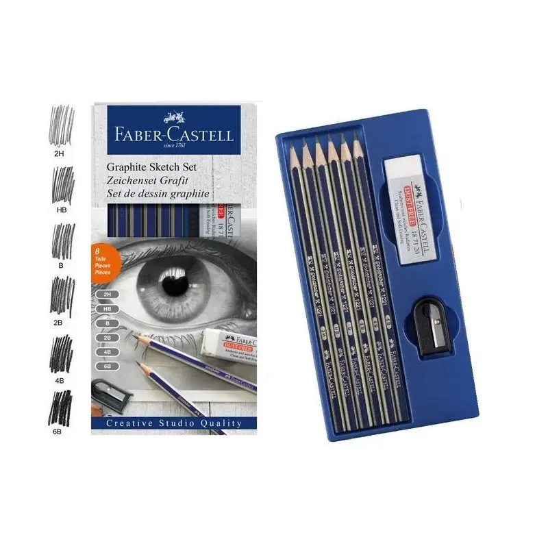 SET DE 6 CRAYONS GRAPHITE FABER-CASTELL