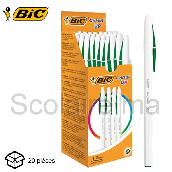 STYLO BIC CRISTAL BLANCHE VERT