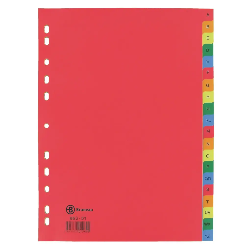 JEU 20 INTERCALAIRES A4 ALPHABETIQUE 