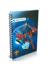 CARNET SPIRALE 140P 5X5 12*17 70G  BLEU MARINE