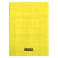 CAHIER 96P 24*32 90G POLY CALLIGRAPHE JAUNE