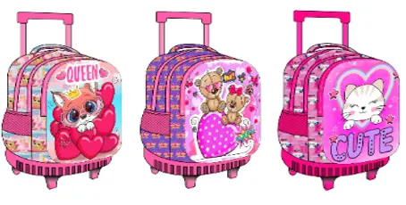 TROLLEY 16" 3 POCHES & SAC GOUTER & TROUSSE FILLE