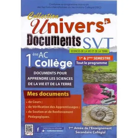 CAHIER DOCUMENT UNIVERS SVT 1AC