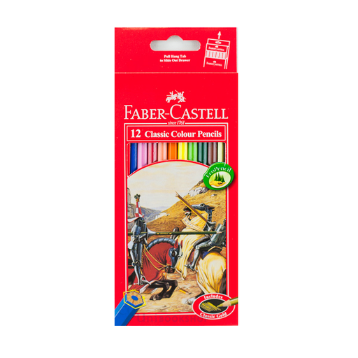 [115853] CRAYONS DE COULEUR FABER-CASTELL 12PCS