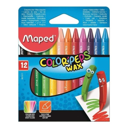 CRAYONS DE COULEUR EN CIRE MINI MAPED COLORPEPS WAX