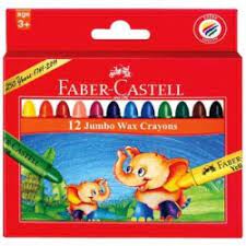 [120040] CRAYONS A CIRE 12 PCS FABER-CASTELL JUMBO