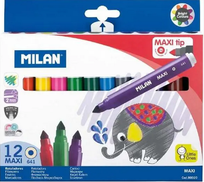 FEUTRES MILAN MAXI TIP 12PCS