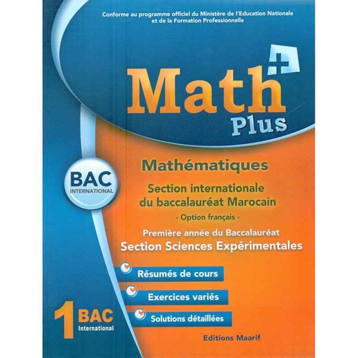  MATHS PLUS | BAC 1 